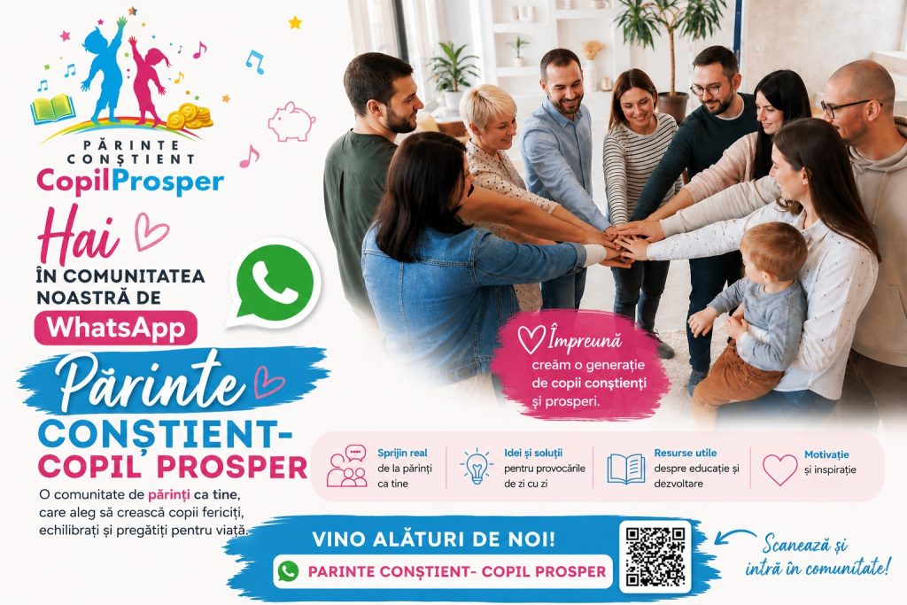 Comunitate de părinți pentru educație financiară copii și dezvoltare conștientă